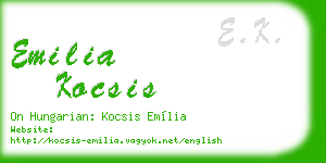 emilia kocsis business card
